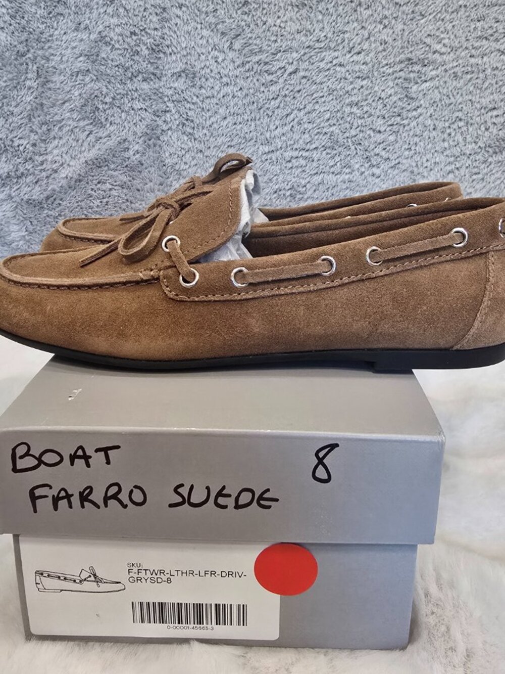 Everlane Boat Shoe Farro Taupe Italian Suede Women's SizesNEW in BOX Nautical - Picture 7 of 8